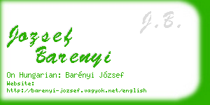 jozsef barenyi business card