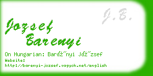 jozsef barenyi business card